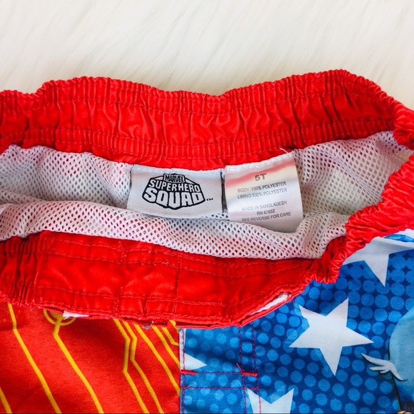 Marvel Superhero Squad Swim Trunks Size 5T - Picture 2 of 6